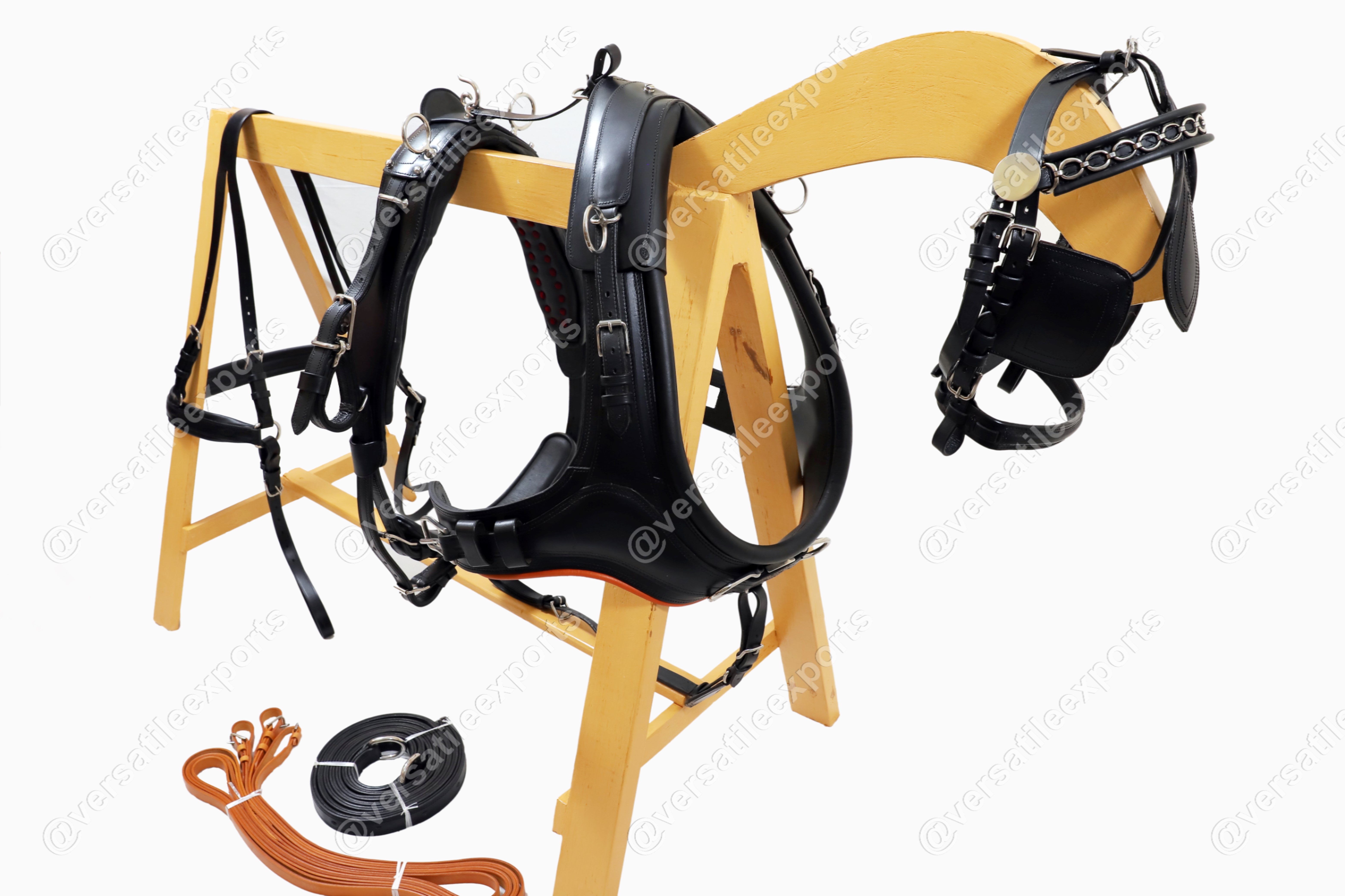 Carriage Driving Harness with Euro Collar